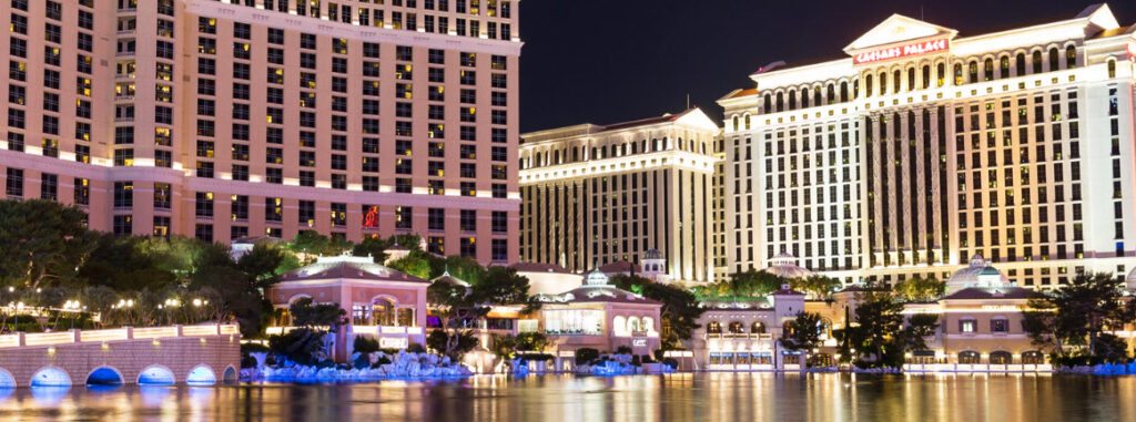 Best Michelin-Starred Restaurants in Las Vegas - Bellagio fountains and restaurants