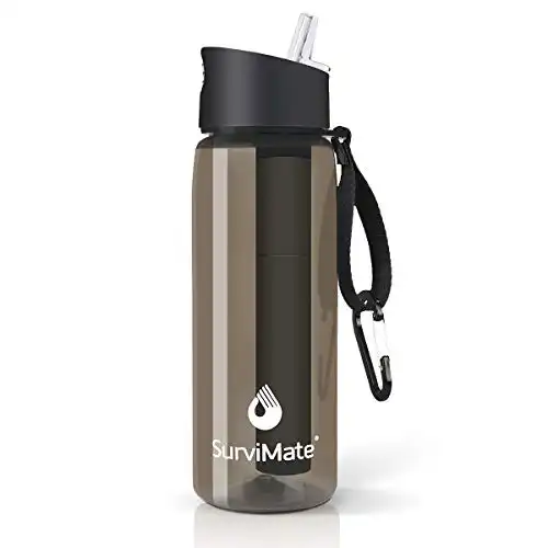 Survimate Filtered Water Bottle BPA Free