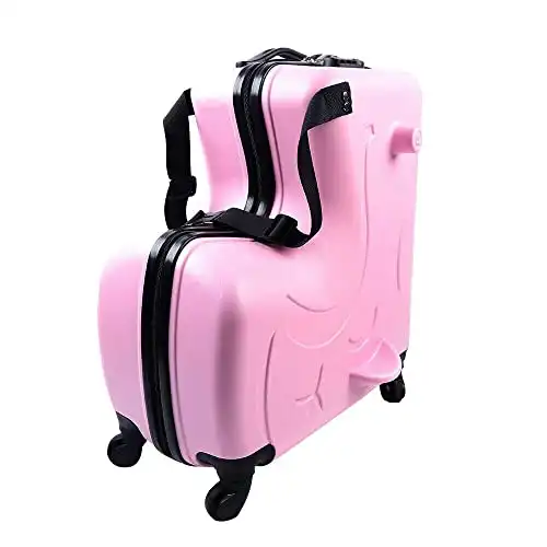 CNCEST 20" Kid's Ride-on Travel Suitcase