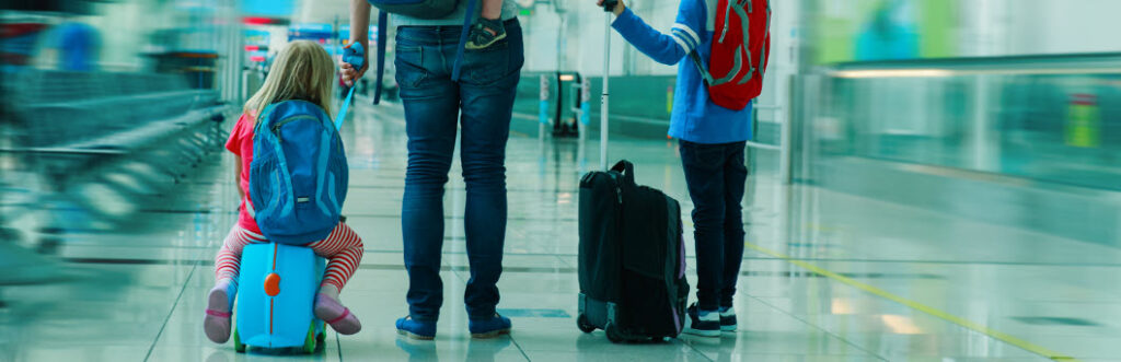 Children's luggage - kids at airport