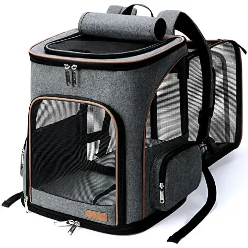 Lekereise Cat Backpack Expandable Pet Carrier Backpack