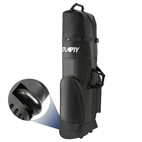 APTY Padded Golf Club Travel Bag with Wheels