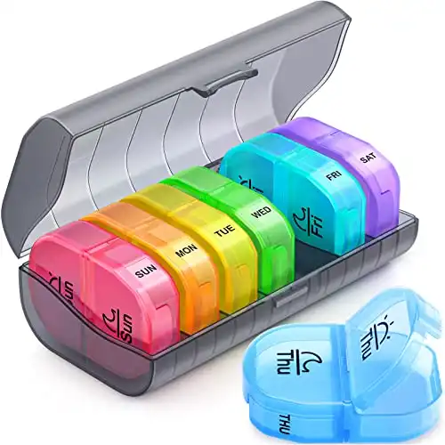 ZIKEE Weekly Travel Pill Organizer