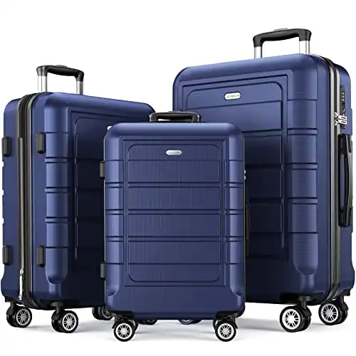 SHOWKOO Luggage Set with TSA Lock 3pcs