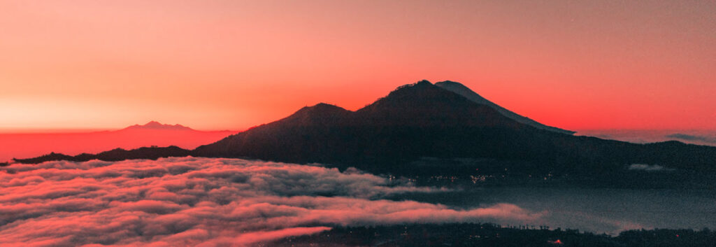 Places to Watch the Sunset in Bali - mount batur sunset