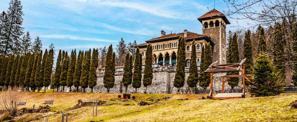 where did they shoot Wednesday - Cantacuzino Castle