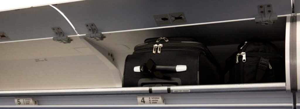 TSA-Approved Carry-On Suitcases - carry-on case in overhead