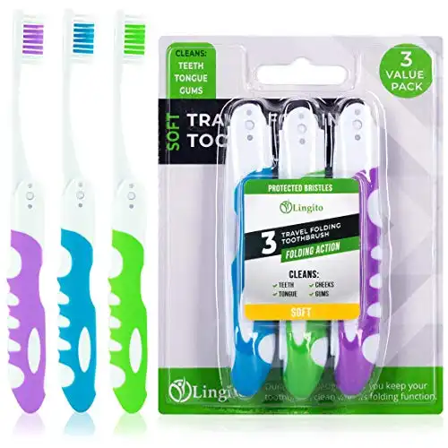 Lingito Travel Folding Toothbrush