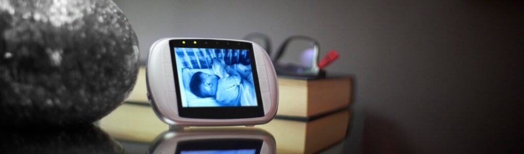 Baby Monitors for Travel - Baby on video monitor