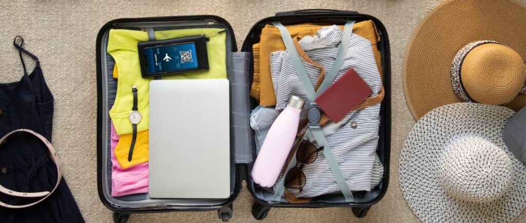 Travel Essentials Checklist - packed bag