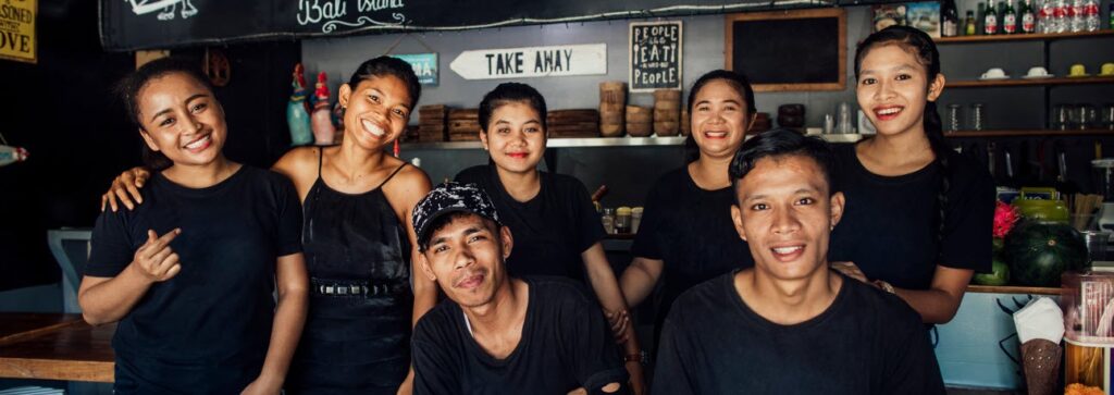 best restaurants in Bali - Balinese restaurant workers