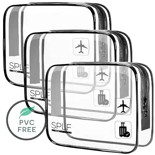 SPLF 3 Pack TSA Approved Toiletry Bags