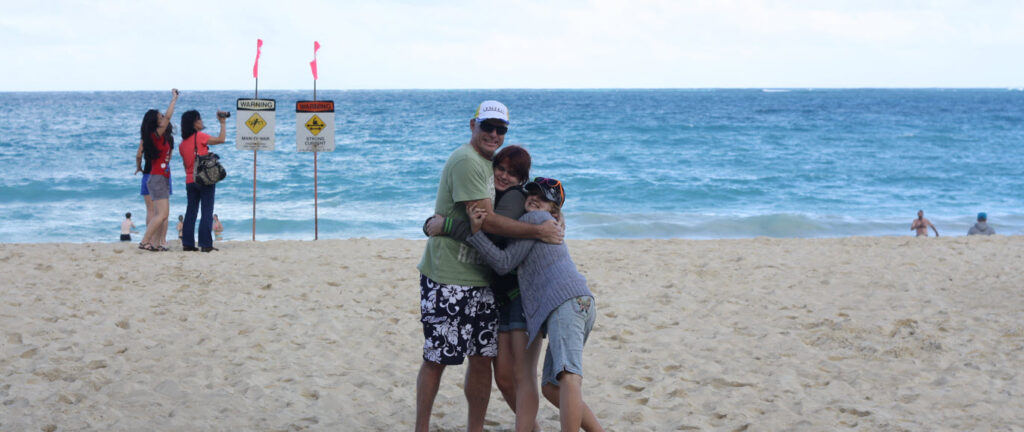 Best Beaches in Hawaii for Families - me at Waimea bay