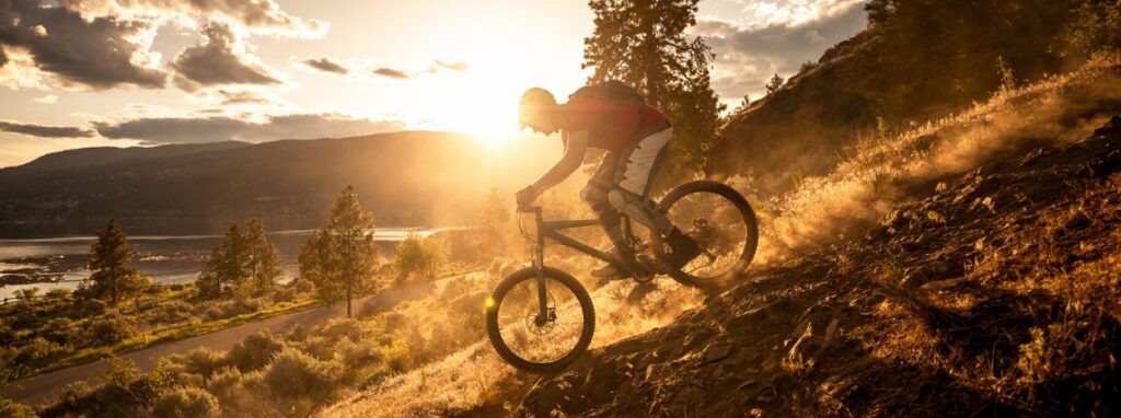 Best Mountain Biking Spots in California - man on slope