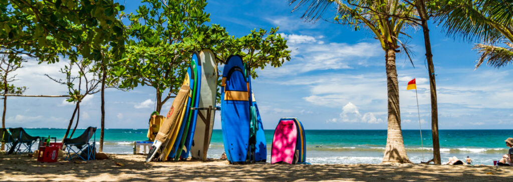 Best Things to Do in Bali Month by Month - Bali beach with surf boards